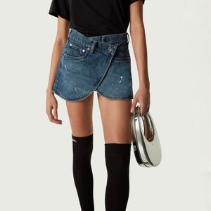 Coperni Splash Denim Mini Skirt